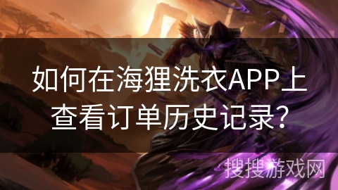 如何在海狸洗衣APP上查看订单历史记录？