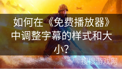 如何在《免费播放器》中调整字幕的样式和大小？