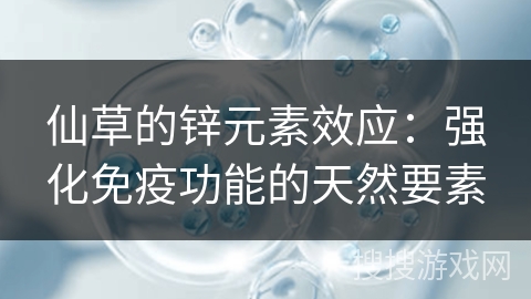 仙草的锌元素效应：强化免疫功能的天然要素