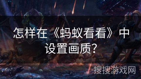 怎样在《蚂蚁看看》中设置画质？