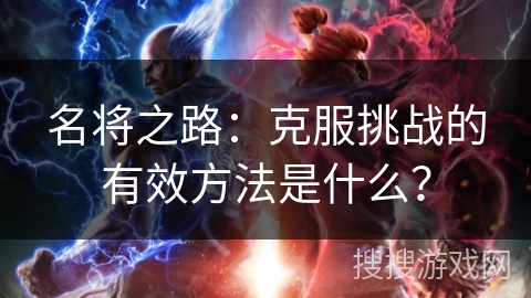 名将之路：克服挑战的有效方法是什么？