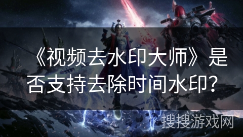 《视频去水印大师》是否支持去除时间水印？
