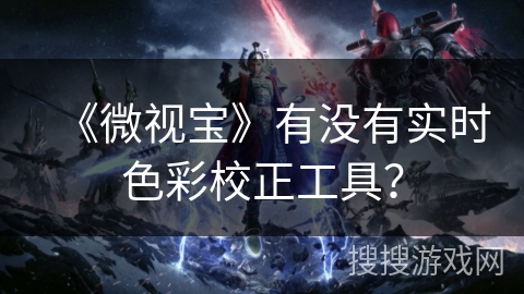 《微视宝》有没有实时色彩校正工具？