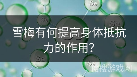 雪梅有何提高身体抵抗力的作用? 雪梅有何提高身体抵抗力的作用?