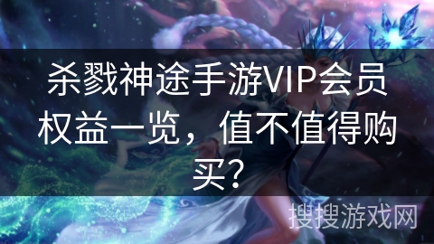 杀戮神途手游VIP会员权益一览,值不值得购买? 杀戮神途手游VIP会员权益一览,值不值得购买?