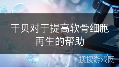 干贝对于提高软骨细胞再生的帮助