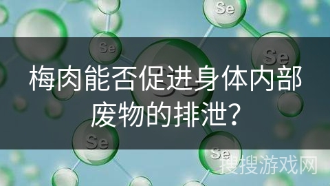 梅肉能否促进身体内部废物的排泄？