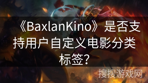 《BaxlanKino》是否支持用户自定义电影分类标签？