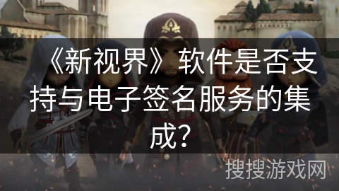 《新视界》软件是否支持与电子签名服务的集成？