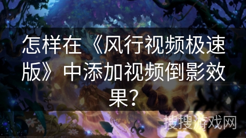 怎样在《风行视频极速版》中添加视频倒影效果? 怎样在《风行视频极速版》中添加视频倒影效果?