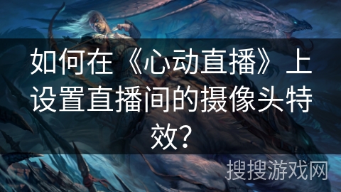 如何在《心动直播》上设置直播间的摄像头特效? 如何在《心动直播》上设置直播间的摄像头特效?