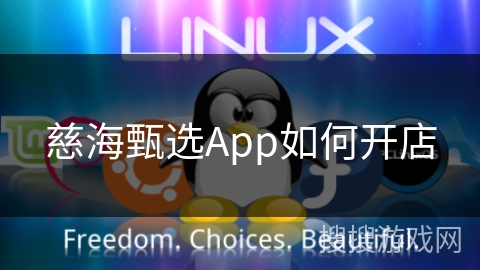 慈海甄选App如何开店