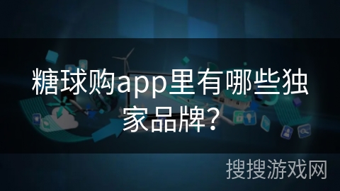 糖球购app里有哪些独家品牌？