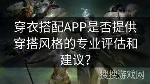 穿衣搭配APP是否提供穿搭风格的专业评估和建议？