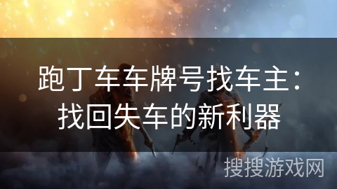 跑丁车车牌号找车主：找回失车的新利器