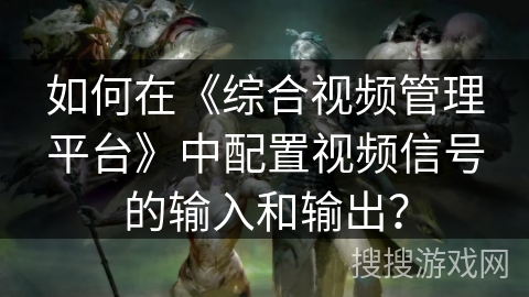 如何在《综合视频管理平台》中配置视频信号的输入和输出？