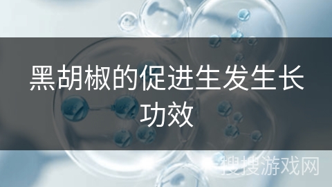 黑胡椒的促进生发生长功效