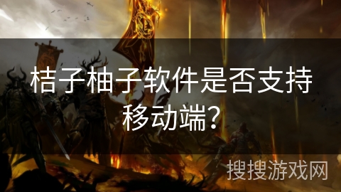 桔子柚子软件是否支持移动端？