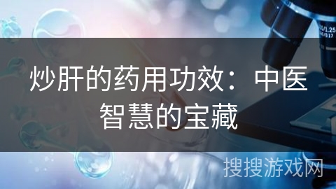 炒肝的药用功效：中医智慧的宝藏