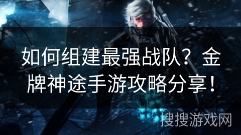 如何组建最强战队？金牌神途手游攻略分享！