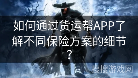 如何通过货运帮APP了解不同保险方案的细节？