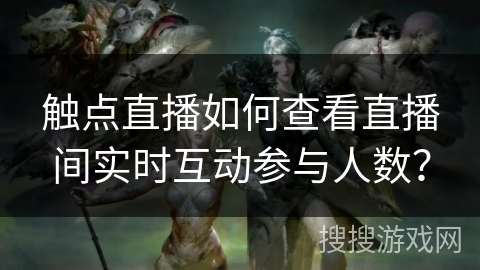 触点直播如何查看直播间实时互动参与人数？