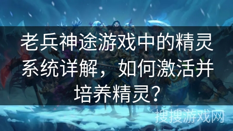 老兵神途游戏中的精灵系统详解，如何激活并培养精灵？