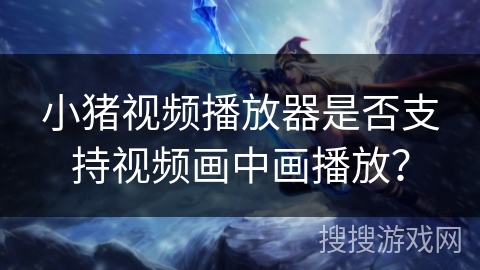 小猪视频播放器是否支持视频画中画播放？