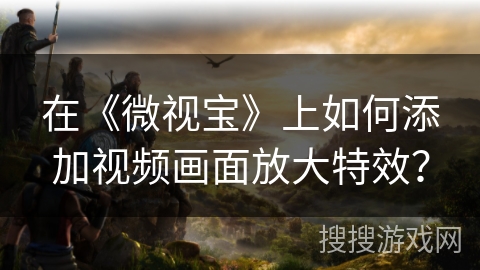在《微视宝》上如何添加视频画面放大特效？