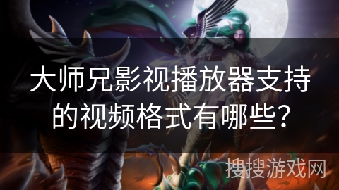 大师兄影视播放器支持的视频格式有哪些？