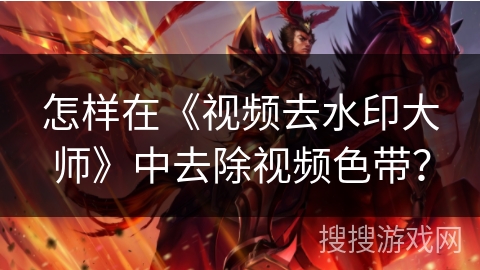 怎样在《视频去水印大师》中去除视频色带？