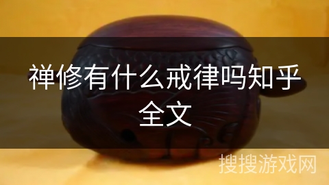 禅修有什么戒律吗知乎全文