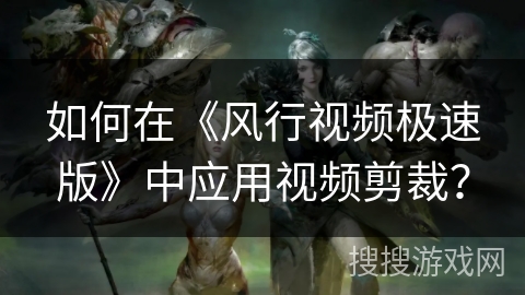 如何在《风行视频极速版》中应用视频剪裁？
