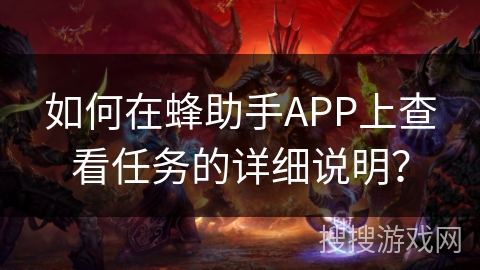 如何在蜂助手APP上查看任务的详细说明？