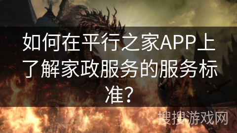 如何在平行之家APP上了解家政服务的服务标准？