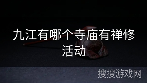 九江有哪个寺庙有禅修活动