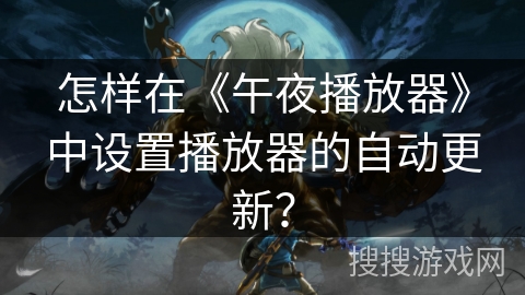 怎样在《午夜播放器》中设置播放器的自动更新？