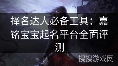 择名达人必备工具：嘉铭宝宝起名平台全面评测