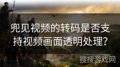 兜见视频的转码是否支持视频画面透明处理？
