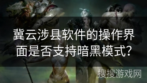 冀云涉县软件的操作界面是否支持暗黑模式？