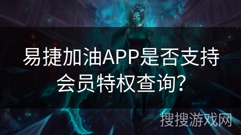 易捷加油APP是否支持会员特权查询？
