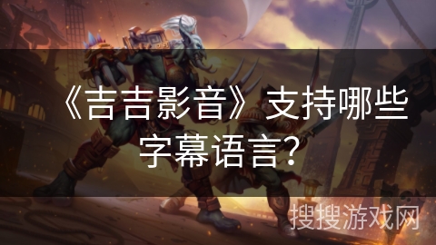 《吉吉影音》支持哪些字幕语言？