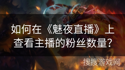 如何在《魅夜直播》上查看主播的粉丝数量？