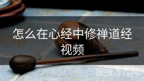 怎么在心经中修禅道经视频