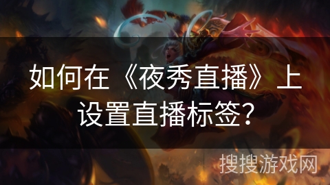 如何在《夜秀直播》上设置直播标签？