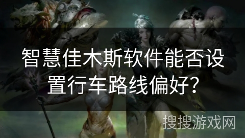 智慧佳木斯软件能否设置行车路线偏好？