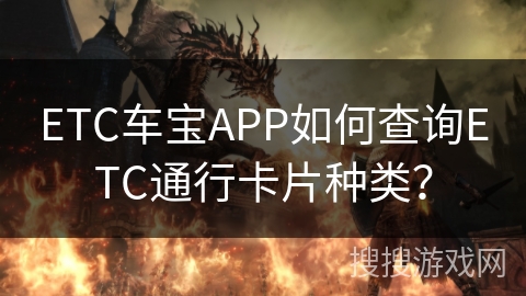 ETC车宝APP如何查询ETC通行卡片种类？