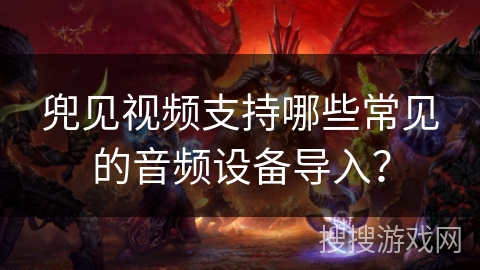兜见视频支持哪些常见的音频设备导入？