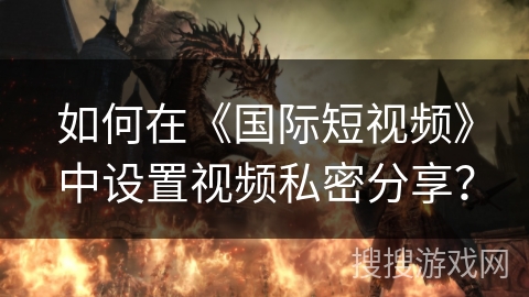 如何在《国际短视频》中设置视频私密分享？