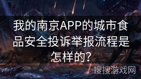 我的南京APP的城市食品安全投诉举报流程是怎样的？